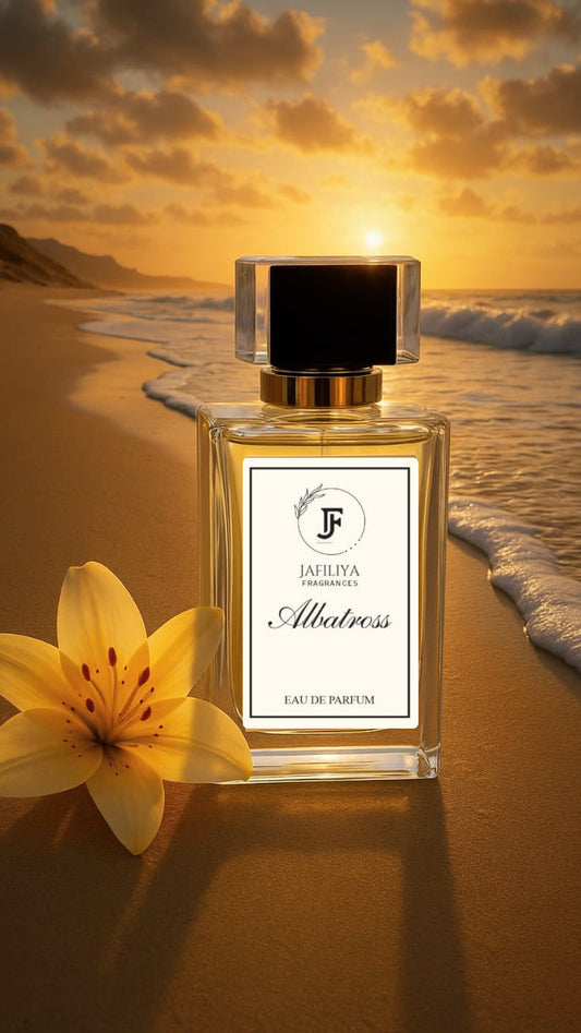 "Albatross unisex perfume – aquatic and long-lasting fragrance by Jafiliya Fragrances in Pakistan"